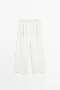 Striped pleated flowing pants - STUDIO