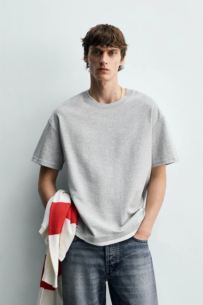 CONTRAST DOUBLE TRIM T-SHIRT