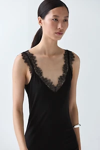 Flowing lingerie midi dress