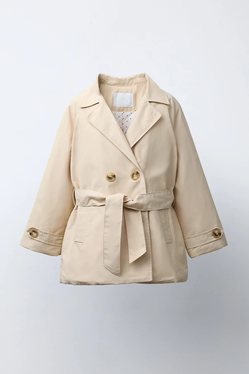 QUILTED BELTED TRENCH COAT