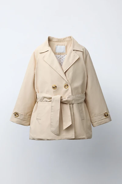 QUILTED BELTED TRENCH COAT