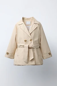 QUILTED BELTED TRENCH COAT