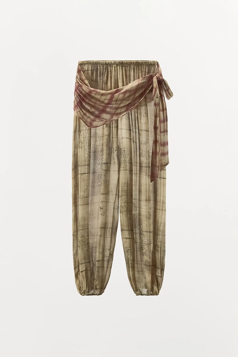 SCARF PRINT PANTS