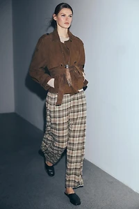 PLAID VOLUME PANTS ZW COLLECTION