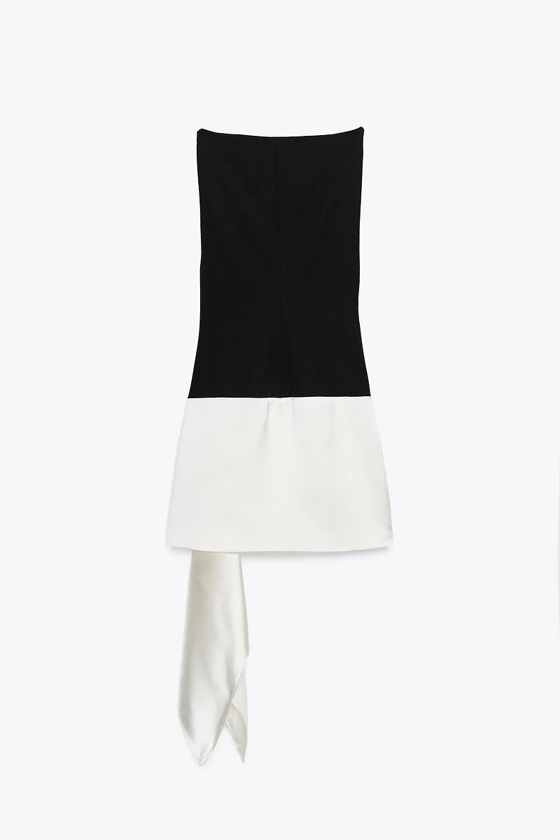 CONTRASTING SHORT DRESS