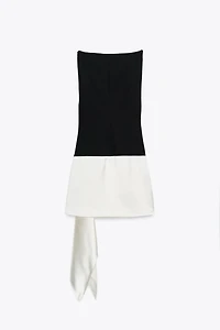 CONTRASTING SHORT DRESS