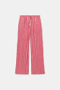 PANTALON LARGE À RAYURES
