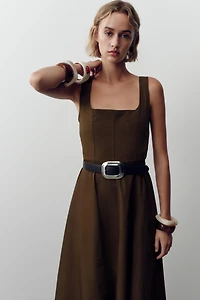 ROBE MI-LONGUE CEINTURE