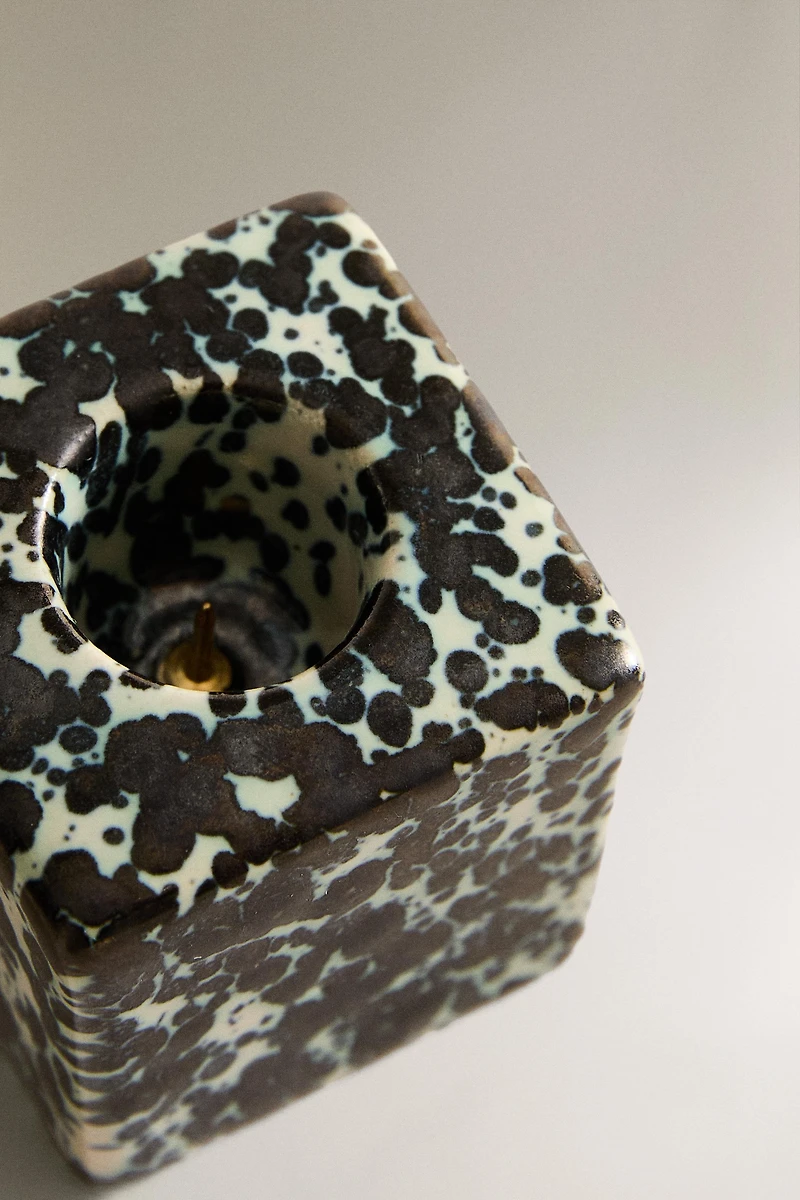 SPECKLED CANDLEHOLDER