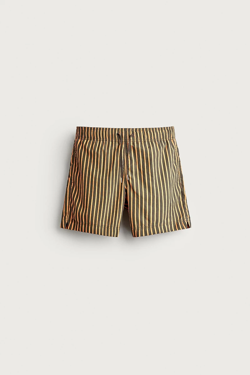 STRIPED MID-LENGTH SWIMSUIT