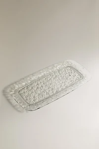 ACRYLIC TRAY WITH TEXTURED EDGE