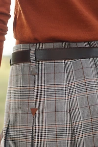 PLAID BOX PLEAT SKIRT - LIMITED EDITION