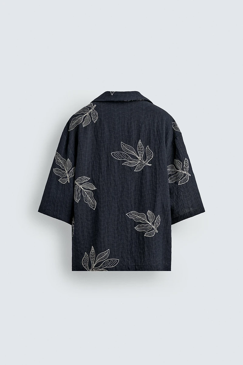 EMBROIDERED LEAF POLO SHIRT