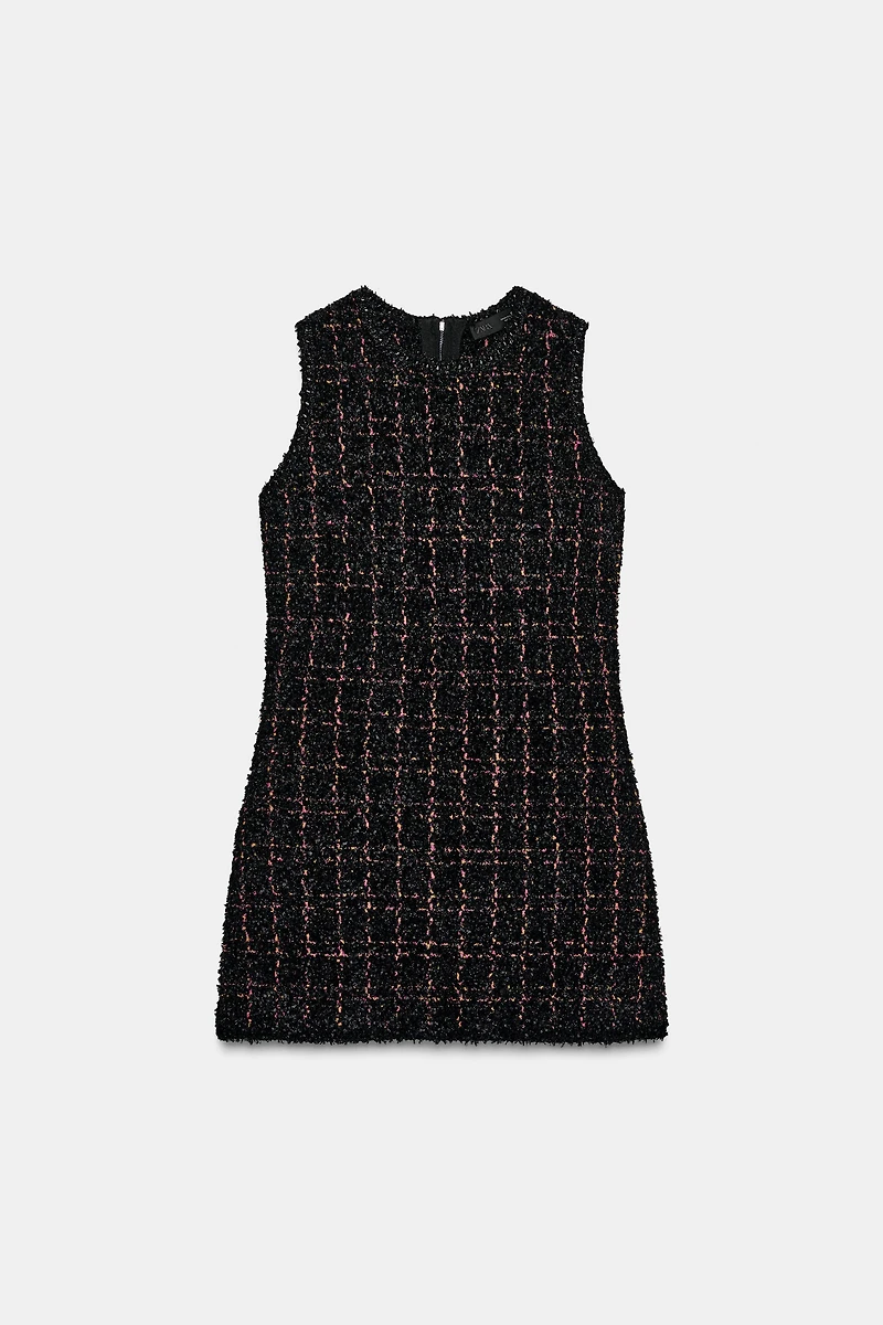 TEXTURED KNIT MINI DRESS