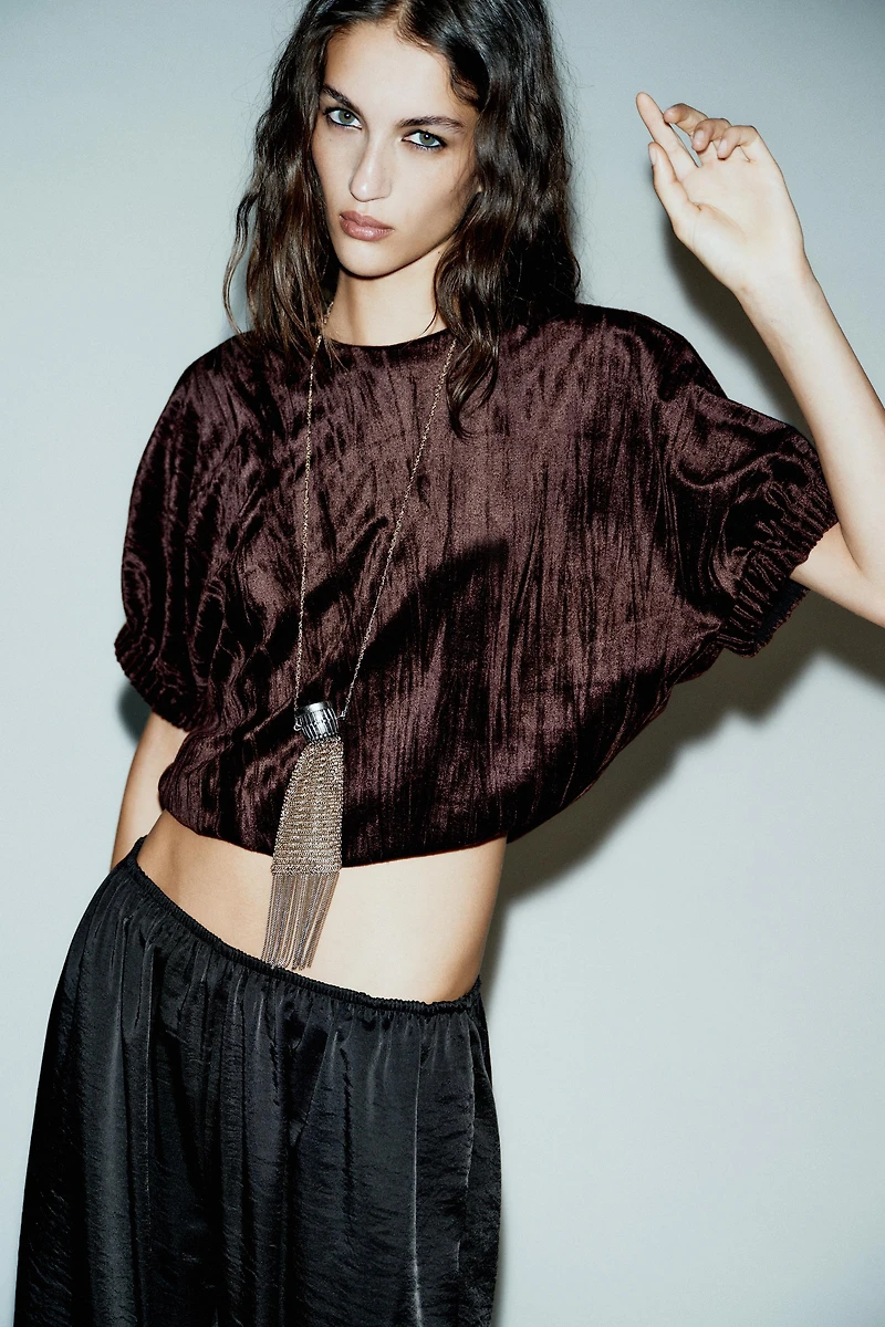 VELVET BALLOON TOP