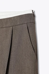 DOUBLE WAIST WIDE LEG PANTS