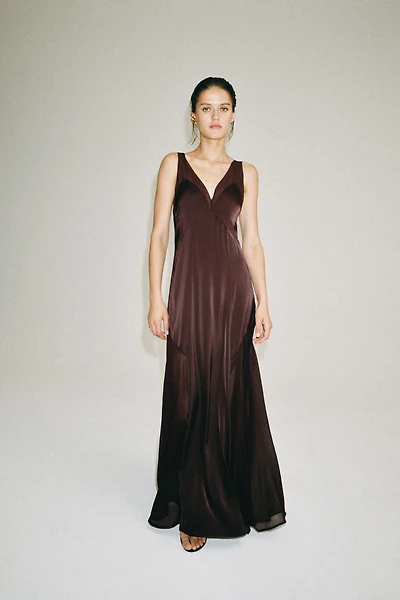 ZW COLLECTION SATIN EFFECT LONG DRESS