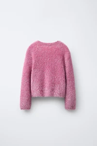 SPARKLY FAUX FUR KNIT JUMPER