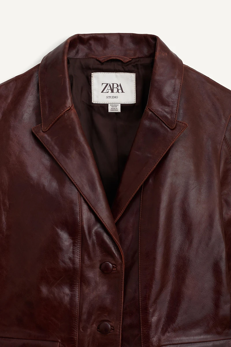 BLAZER COURTE 100% CUIR LIMITED EDITION