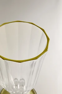 WINE GLASS WITH COLORED RIM