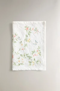 JACQUARD AND FLORAL PRINT PLACEMAT