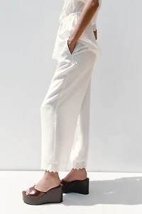 RAMIE PANTS WITH LACE TRIM
