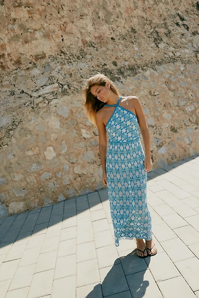KNIT HALTER DRESS
