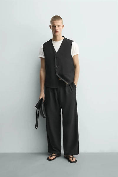 LINEN - WOOL VEST
