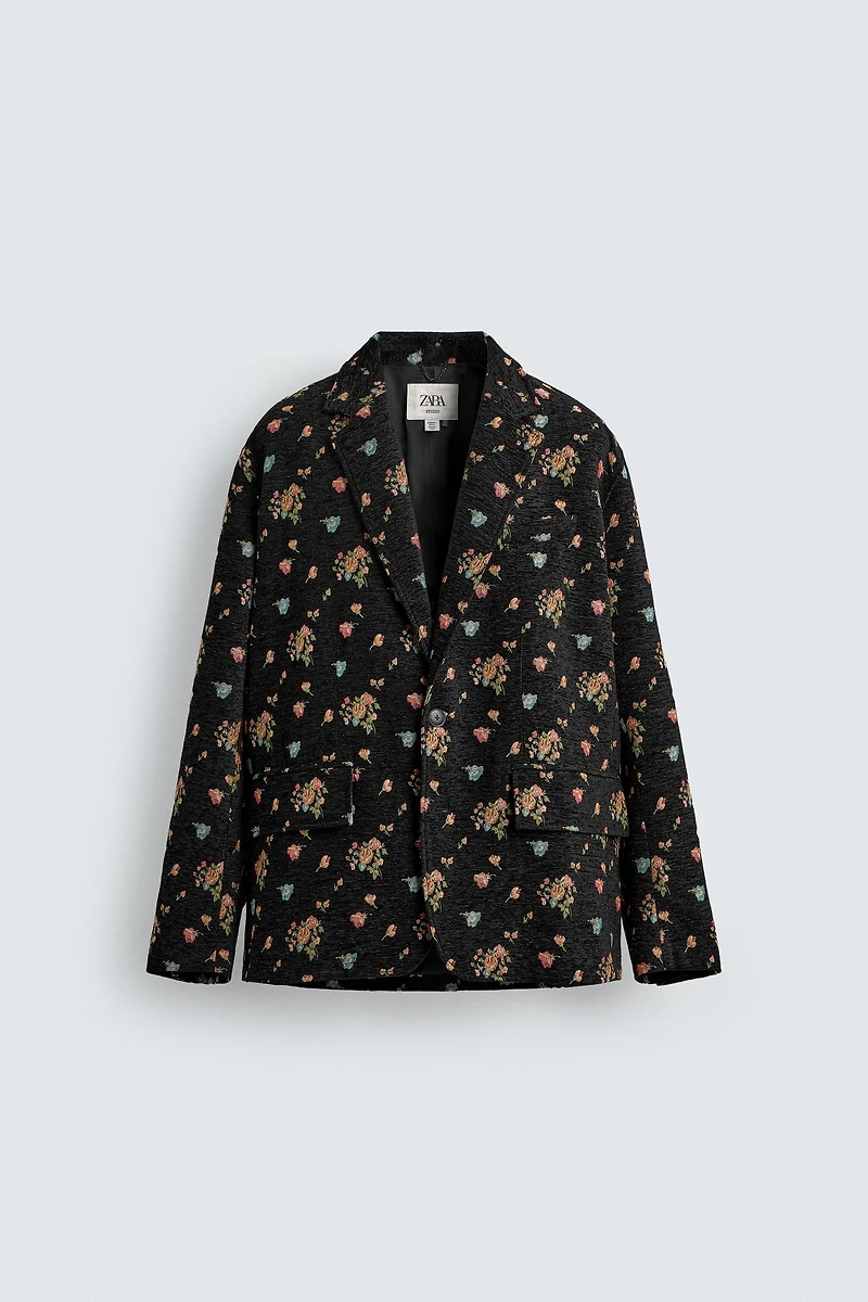 VESTE JACQUARD FLEURS ÉDITION LIMITÉE