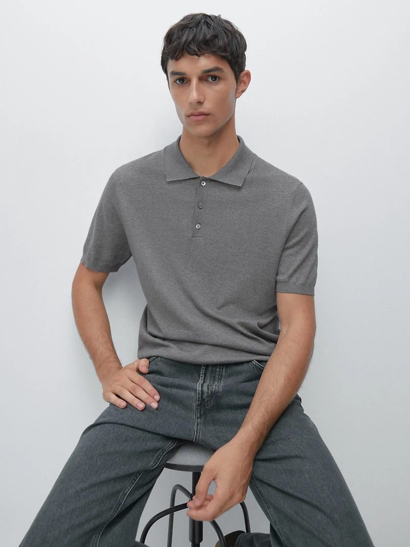Polo en maille de coton