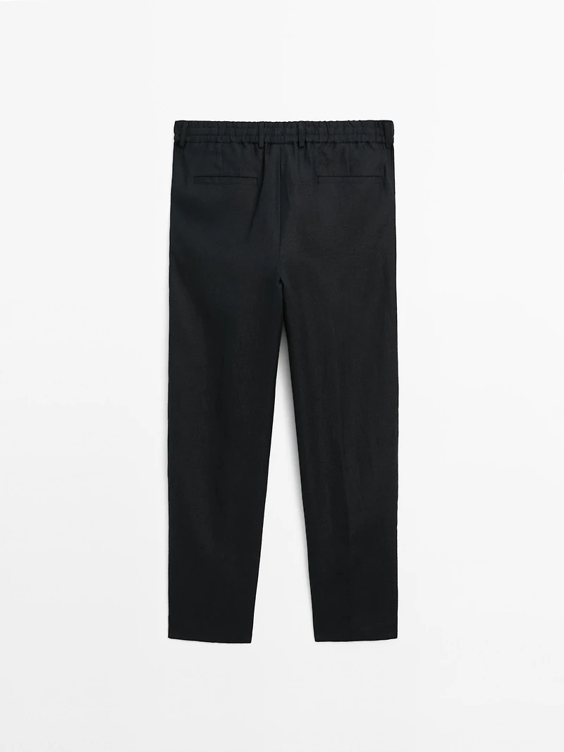 100% linen trousers