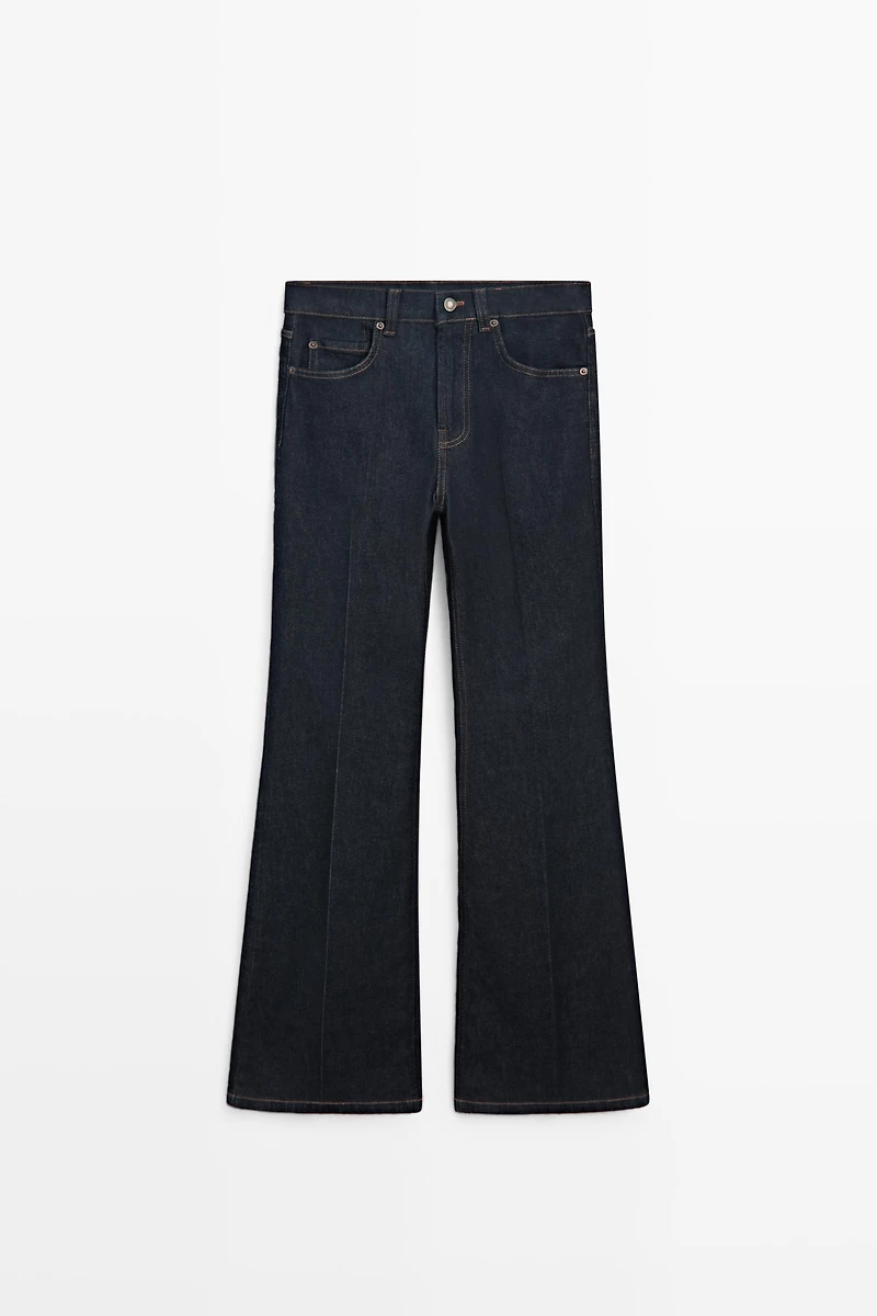 High-waist skinny flare jeans