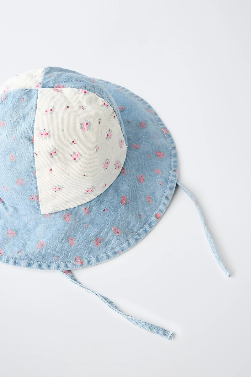FLORAL PATCHWORK BUCKET HAT