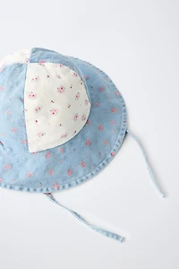 FLORAL PATCHWORK BUCKET HAT