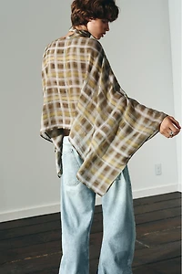 PLAID SCARF CAPE