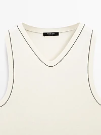 T-shirt 100 % coton détail contrastant