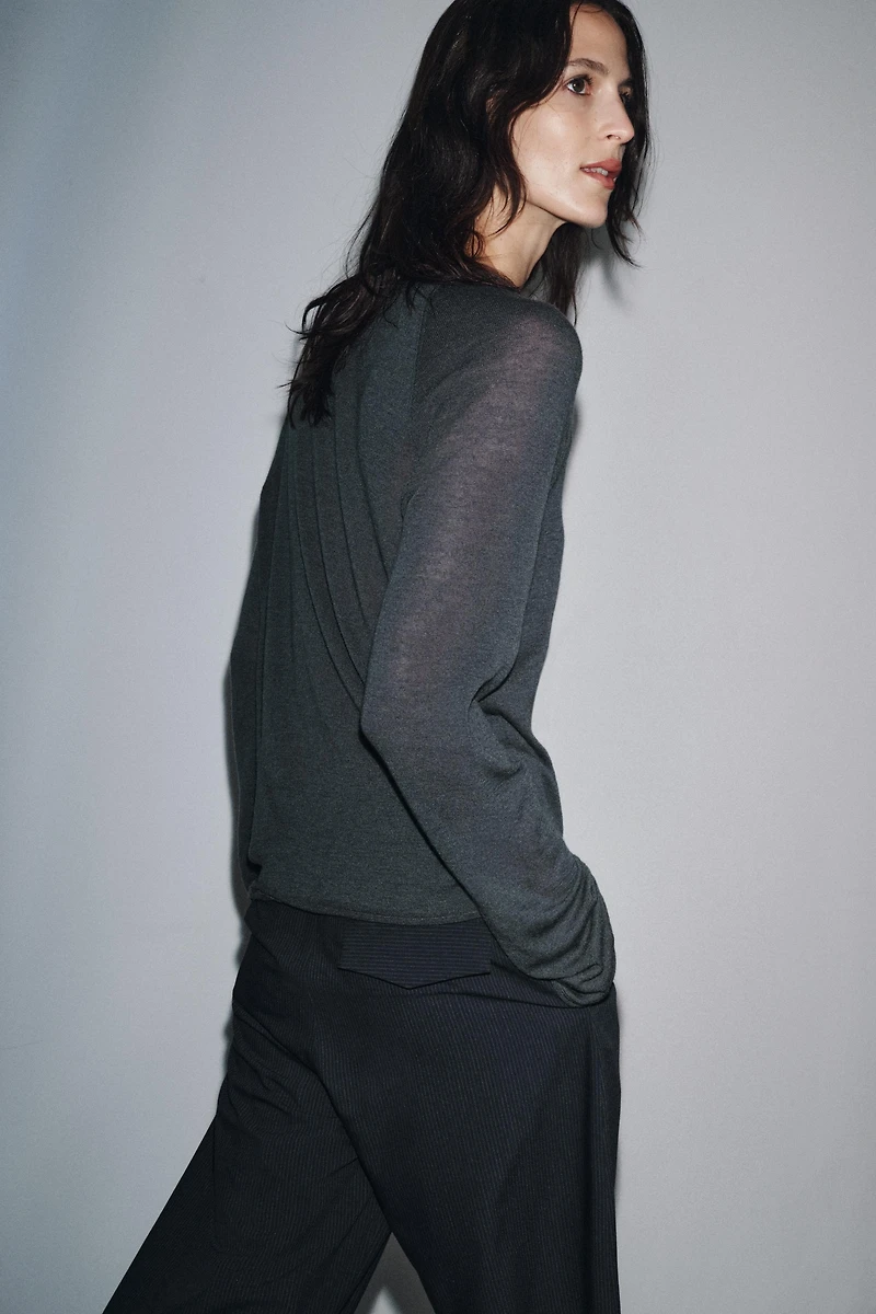 LONG SLEEVE T-SHIRT WITH WOOL