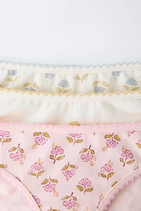AGES 6-14/ THREE-PACK OF BOHO UNDERWEAR