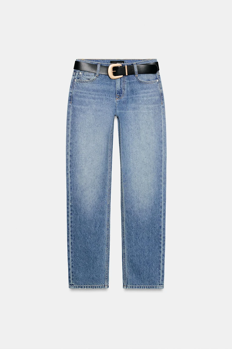 Z1975 MID-RISE SLIM FIT BELTED JEANS