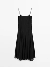 Robe midi fluide à godets