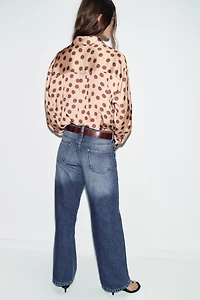 CHEMISE SATINÉE À POIS