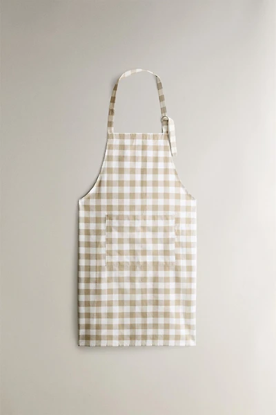 DYED THREAD APRON