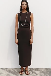 MIDI DRESS WITH BACK HARDWARE