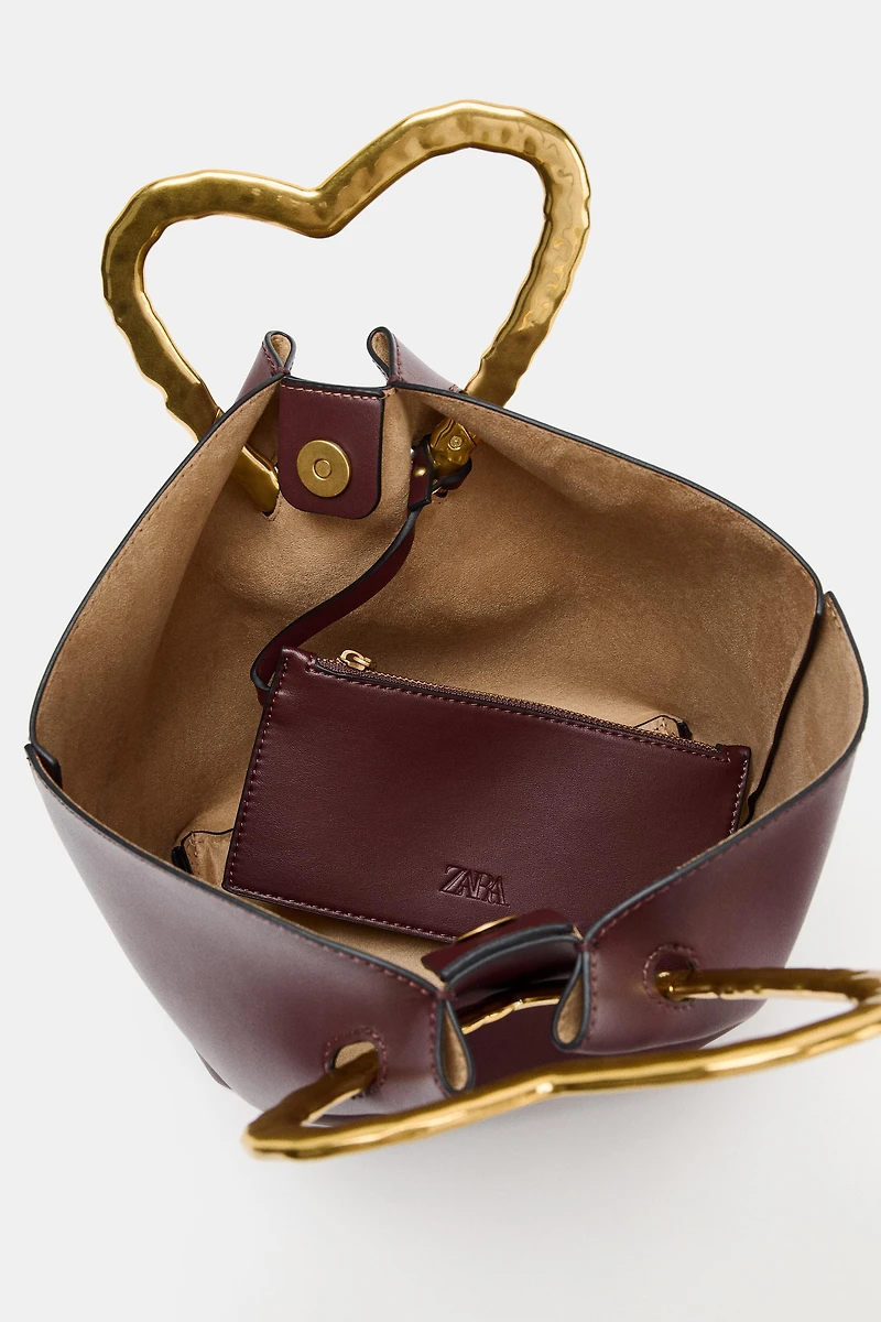 METAL-HANDLE HANDBAG
