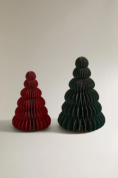 LOT D'ORNEMENTS DÉCORATIFS EN PAPIER SAPIN DE NOËL (LOT DE 2)
