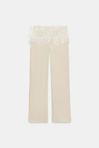 RIBBED LACE PANTS