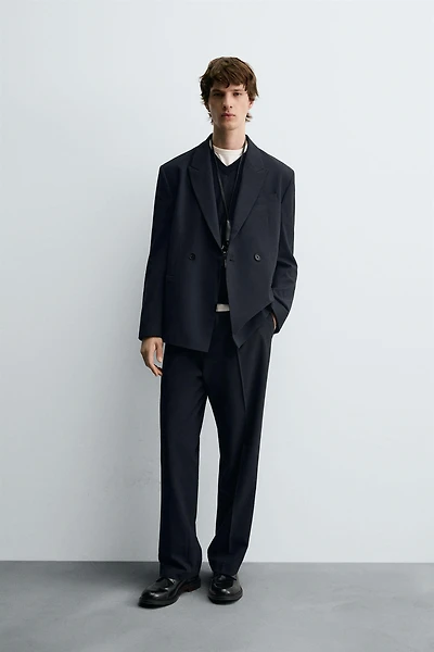 STRIPED SUIT PANTS