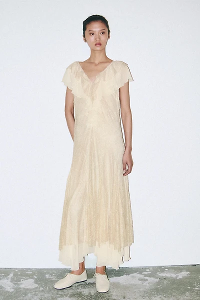 LACE RUFFLED DRESS ZW COLLECTION