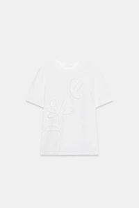 RAISED FLOWER T-SHIRT