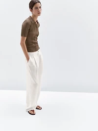 Polo côtelé 100 % coton